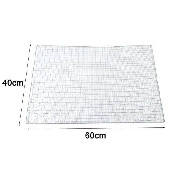 Stainless Steel 304 Food Grade 15-70CM Rectangle BBQ Barbecue Grill Wire Grid Mesh Net Lightweight, Compact And Easy To Store