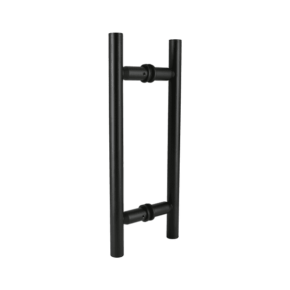 Stainless Steel 304 Grade 12" inch Back to Back Shower Door Ladder Pull Handle for 3/8”~ 1/2” inch Glass Thickness, Matt Black Finish