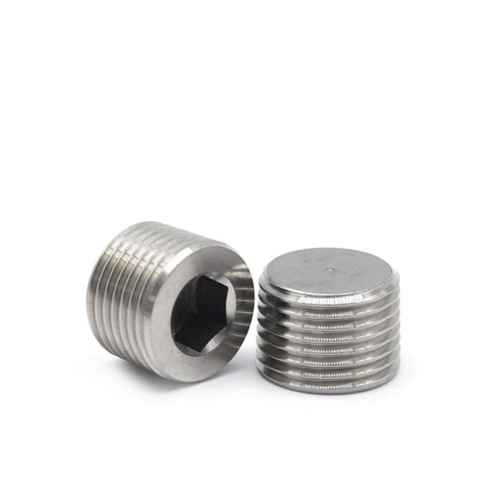 Stainless Steel 304 Inner Hex Head Male Thread Pipe Fitting Square Head ...