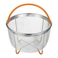 thumbnail image 1 of Stainless Steel 304 Mesh Steaming Basket with Handle for 6 QT Instant Pots, Durable, Multifunctional, Even Heating, 1 of 4