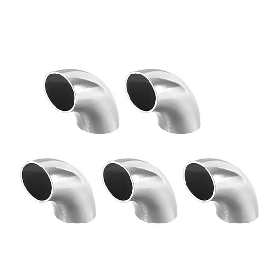 Stainless Steel 304 Pipe Fitting,Long Radius,90 Degree Elbow,Butt-Weld,7/8-inch OD,1.5mm Thick Pipe Size 5pcs