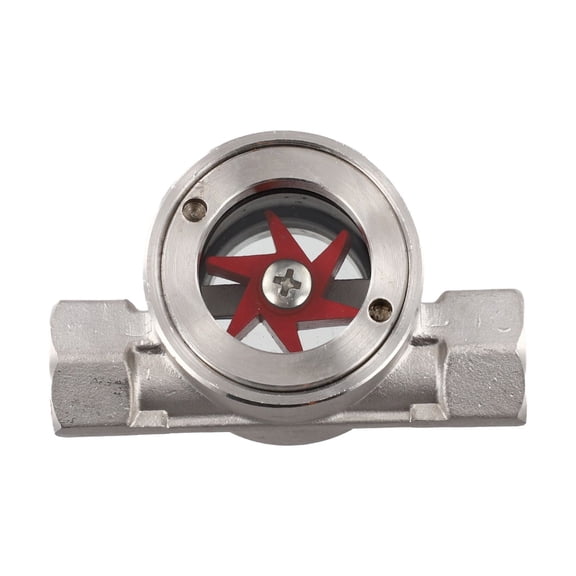 Stainless Steel 304 Sight Glass Water Flow Indicator with Impeller for Pipeline Observation of Water, Oil, Gas, Acid or Alkali for MEDIA, DN10-DN50 Internally Threaded Horizontal or Vertica(DN10)