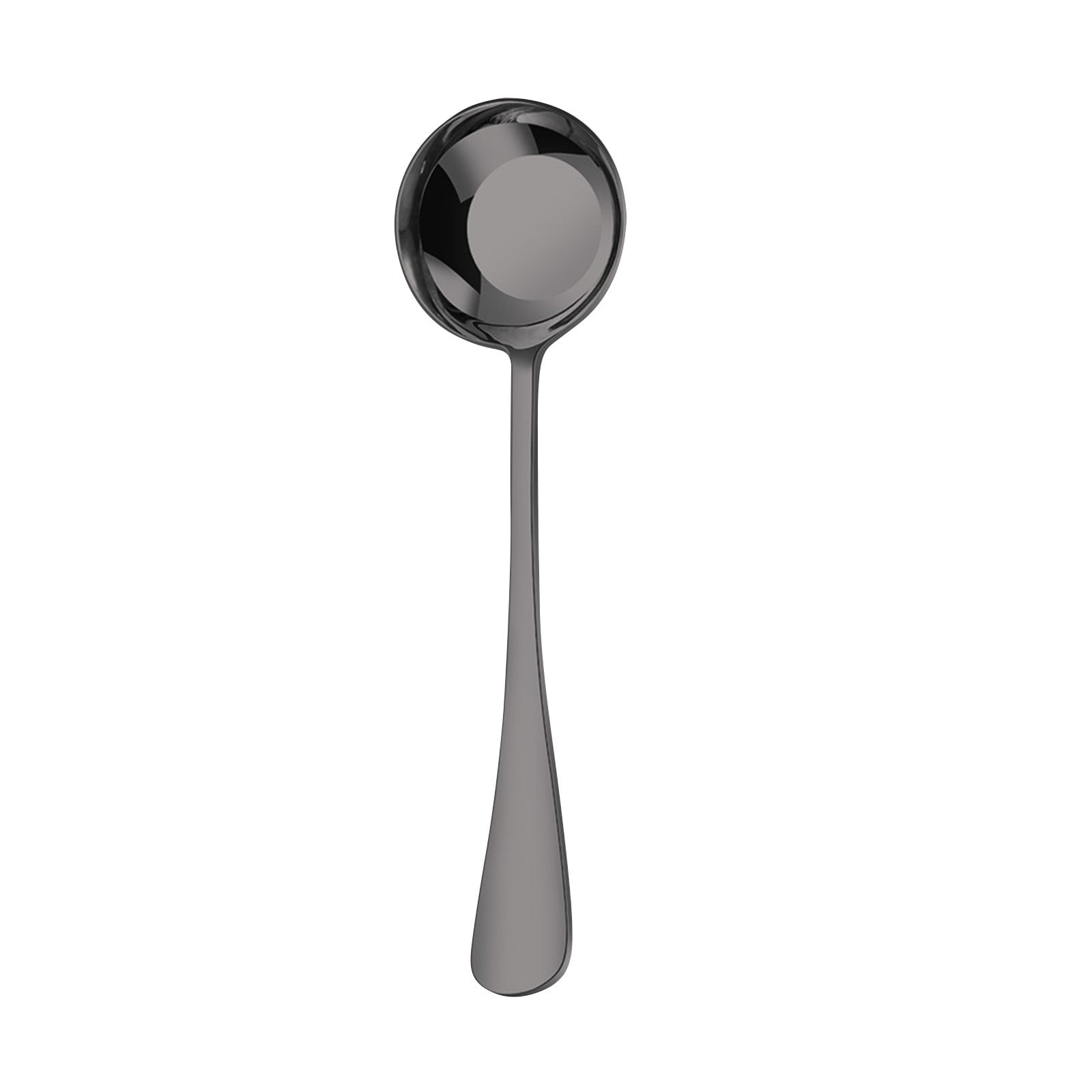 Stainless Steel 304 Soup Spoons, Flat Bottom with Round Tip, Ergonomic ...