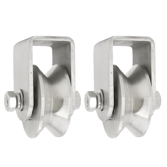 Stainless Steel 304 V Groove Wheel Gate Track Roller, Two pieces