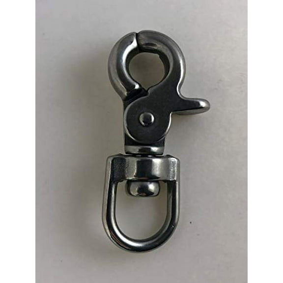 Stainless Steel 316 3/8" Trigger Snap with Swivel End Marine Grade Polished