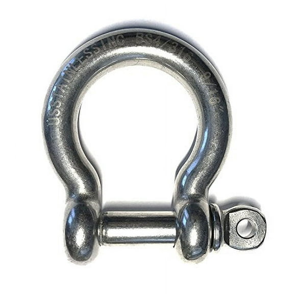 Stainless Steel 316 Bow Shackle 9/16" (14mm) Marine Grade