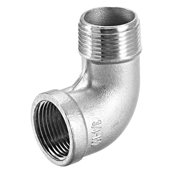 Stainless Steel 316 Cast Pipe Fitting ,90 Degree Elbow 3/4 BSPT Female x 3/4 BSPT Male Thread