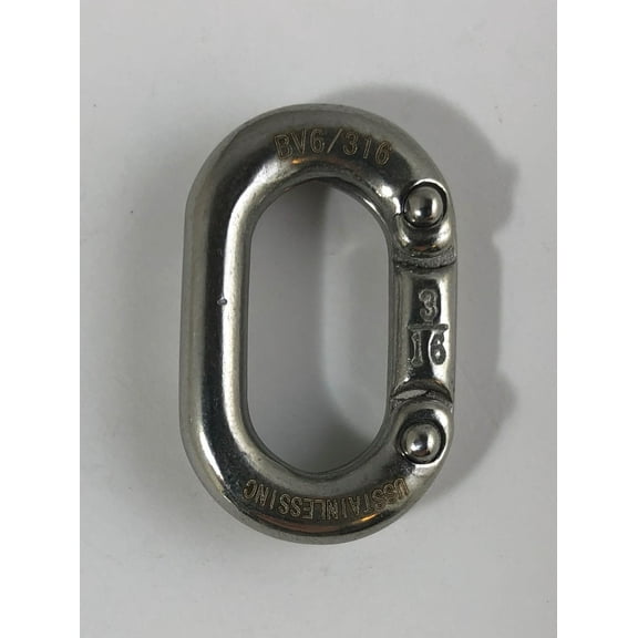 Stainless Steel 316 Chain Connecting Link 3/16" (5mm) Marine Grade Connector