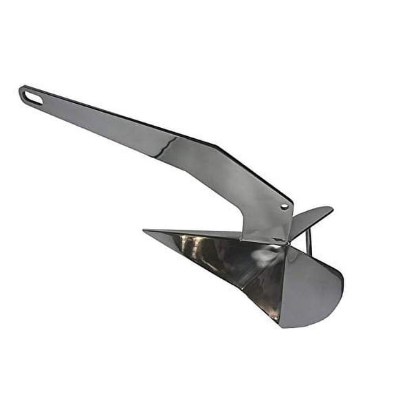 Stainless Steel 316 Delta Anchor 44lbs (20kg) Marine Grade Polished Boat Anchor