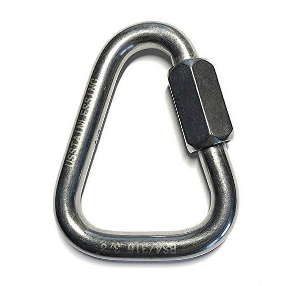 Stainless Steel 316 Delta Shape Quick Link 3/8" (10mm) Marine Grade Triangle