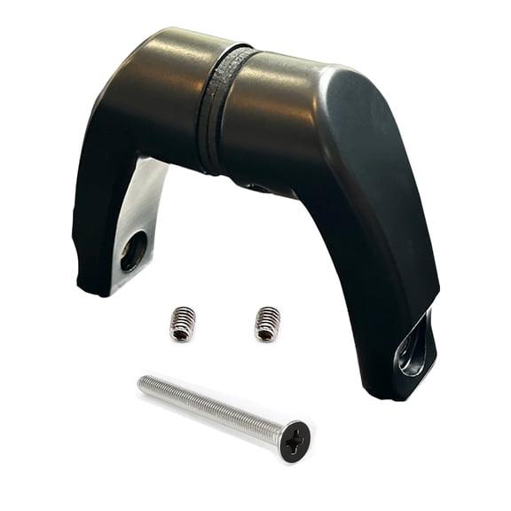 Stainless Steel 316 Garde Mid-Post Offset Style Pulls for 1-1/4" OD Round Handle, Matt Black Finish