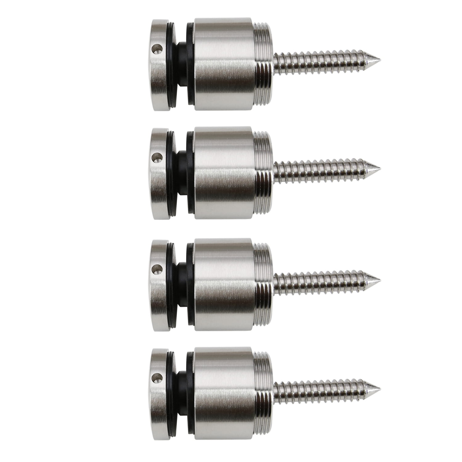Stainless Steel 316 Grade 1-31/32 in (50mm) Diameter Adjustable Glass Standoff, 1-3/16 in Projection, Brush Finish, SO-30S, 4 Pieces