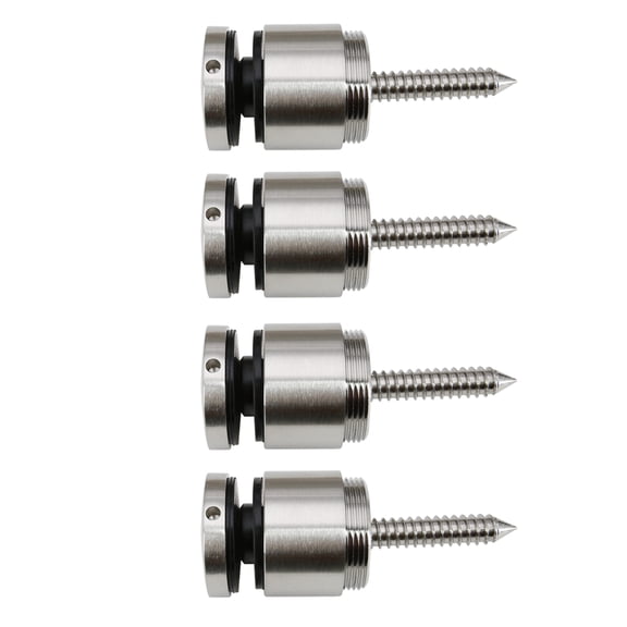 Stainless Steel 316 Grade 1-31/32 in (50mm) Diameter Adjustable Glass Standoff, 1-3/16 in Projection, Brush Finish, SO-30S, 4 Pieces