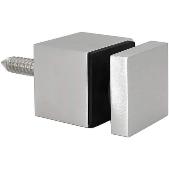 Stainless Steel 316 Grade 2" x 2" Heavy Duty Standoff 1-3/4" Projection for 1/2" ~ 3/4" Glass Railing w/Wood Screw
