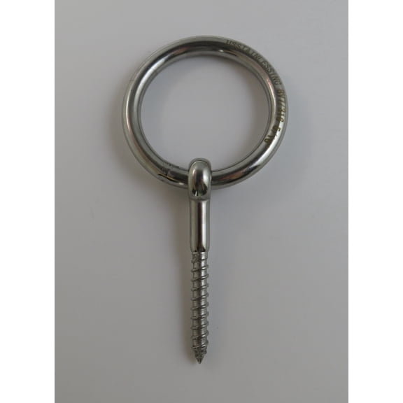Stainless Steel 316 Lag Ring Bolt (5/16" x 2 3/8") 8mm x 60mm Marine Grade