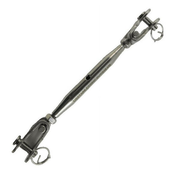 Stainless Steel 316 M10 (3/8") 10mm Turnbuckle Rigging Screw Wide Toggle and Wide Toggle Marine Grade