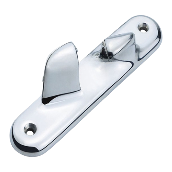 Stainless Steel 316 Rope Guide Line Cleat Featuring Concave Fairlead and Bow Chock Function for Yacht Use (6 Inches Right)