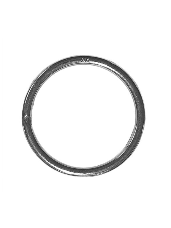 Stainless Steel 316 Round Ring Welded 6mm x 90mm (1/4" x 3 1/2") Marine Grade