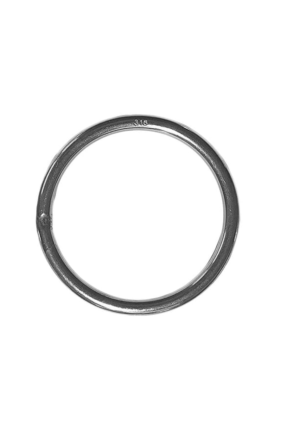 Stainless Steel 316 Round Ring Welded 6mm x 90mm (1/4" x 3 1/2") Marine Grade