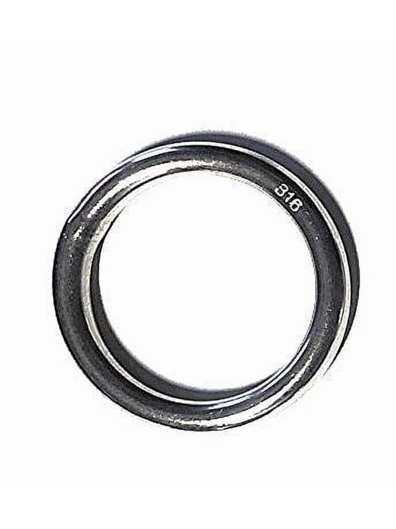 Stainless Steel 316 Round Ring Welded 9mm x 50mm (3/8" x 2") Marine Grade