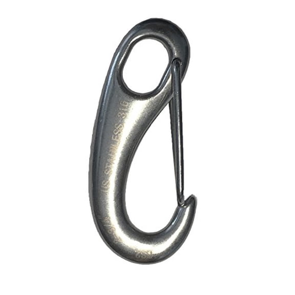 Stainless Steel 316 Spring Gate Snap Hook Clip 2 3/4" Marine Grade Lobster Claw