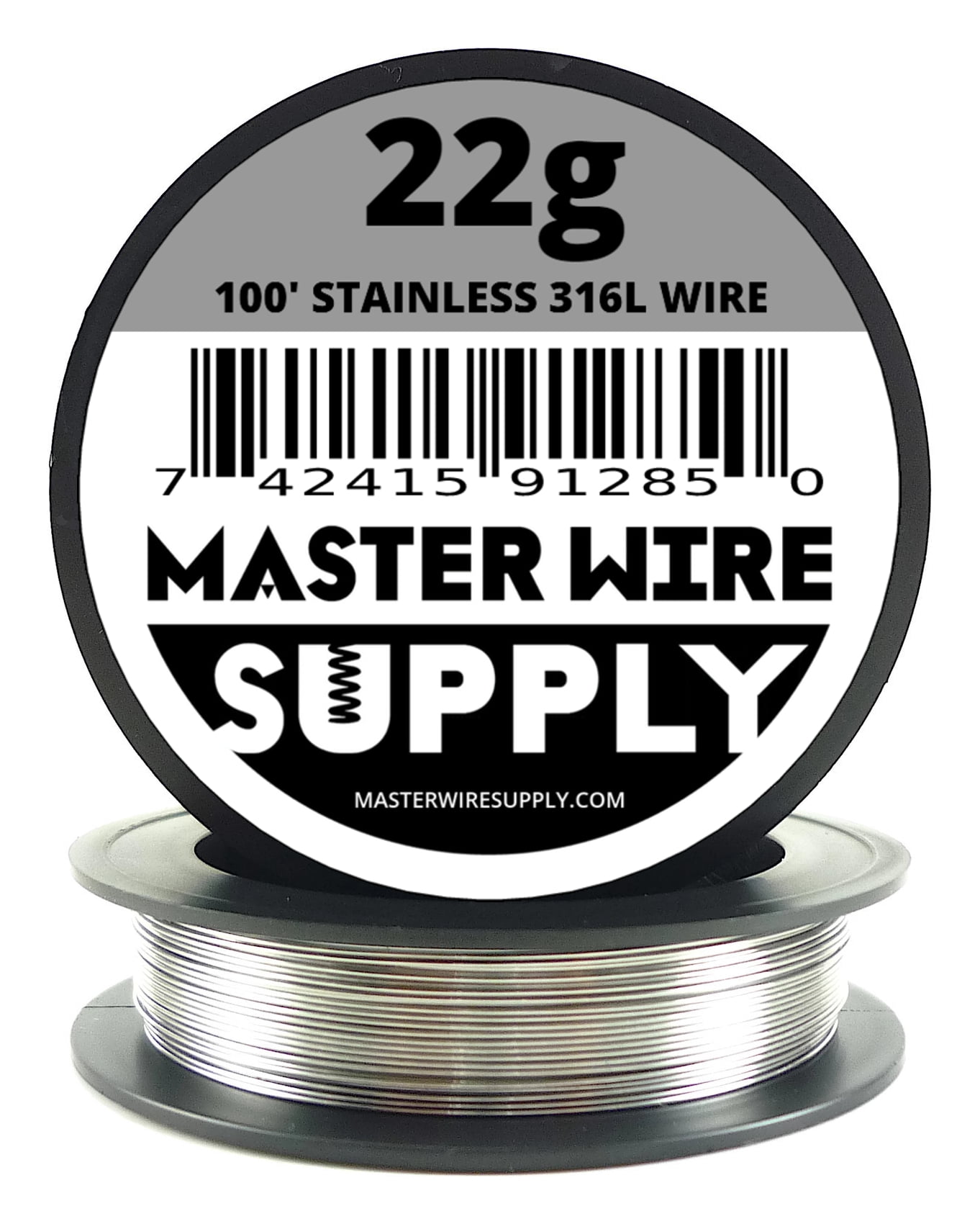 Master Wire Supply - Stainless Steel 316L - 100ft - 22 Gauge Wire - Made in the USA