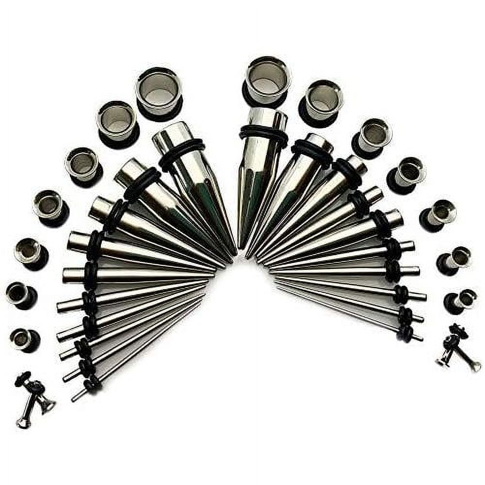 Stainless Steel 316L Ear Tunnel & Taper Stretching Kit 16 Piece 14G0G