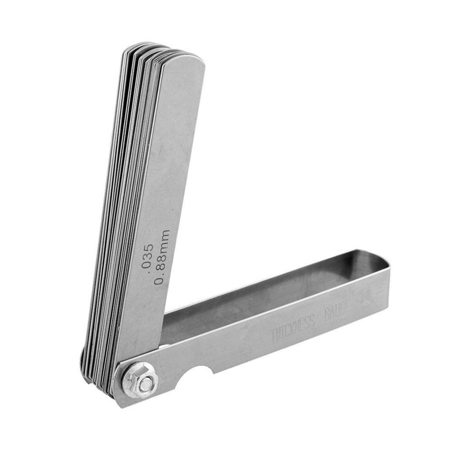 Stainless Steel 32 Blades 0.04-0.88mm Thickness Gap Metric Filler Feeler Gauge ,Easy to Use