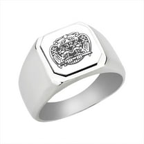 Stainless Steel 32 Masonic Engraved Signet Ring