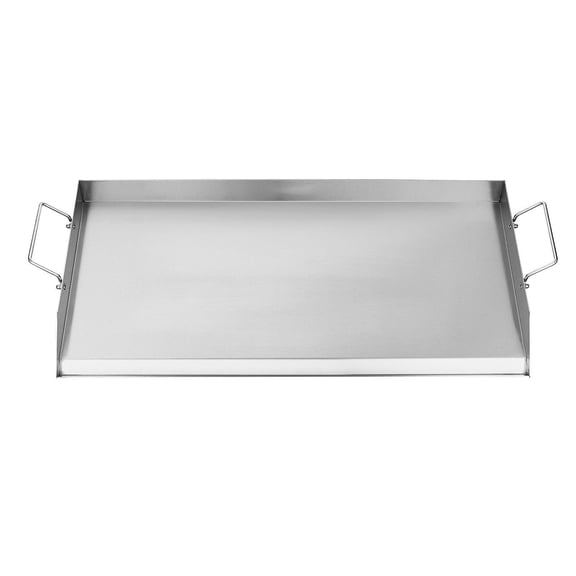 Stainless Steel 32x16 Inch Flat Top Rectangular Baking Pan with Handle for Gas Grill Teppanyaki Grill Camping Picnic Portable Home Cookware