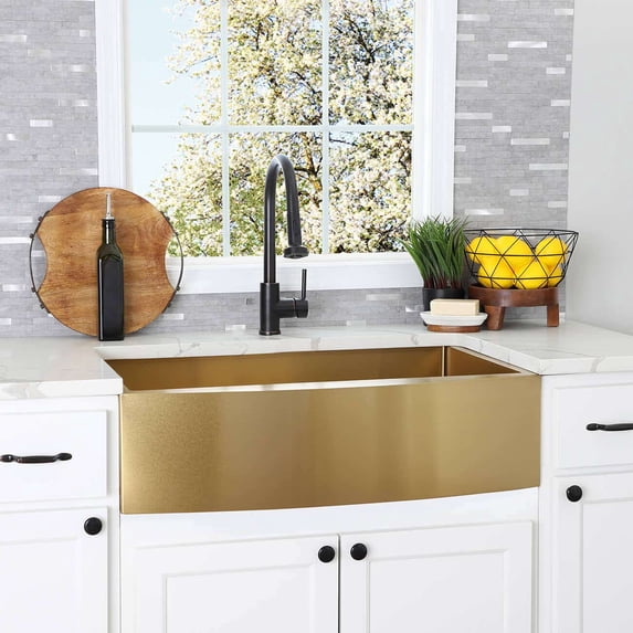 Stainless Steel 33 Inch Single Bowl Apron Front Farmhouse Kitchen Sink