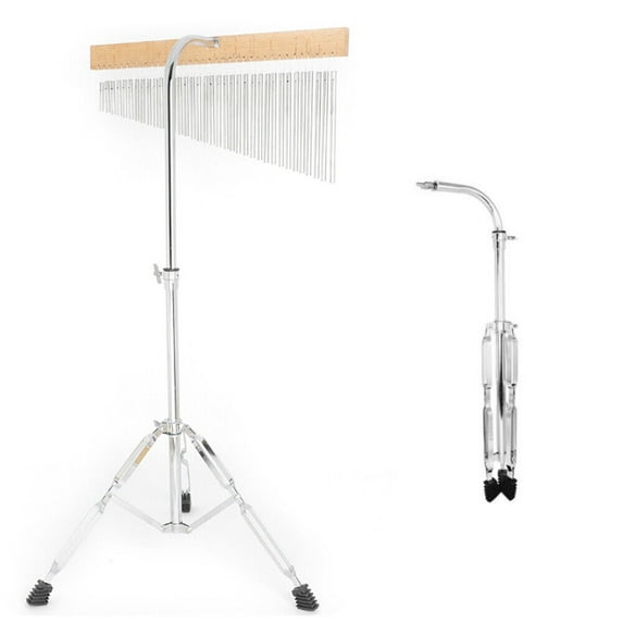 Stainless Steel 36-Tone Single-Row Wind Chime Percussion Bar Chime+Tripod Stand+Chime Stick, 36-Tone Bar Chimes Single-Row Wind Chime Percussion Instrument with Stand