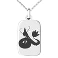 thumbnail image 1 of Tioneer Stainless Steel 3rd Gen Milotic Pokémon Engraved Small Rectangle Dog Tag Charm Pendant Necklace, 1 of 4