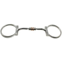 Stainless Steel 4.5" Mouth D-Ring Comfort Snaffle Horse Bit Copper Rollers 35515A