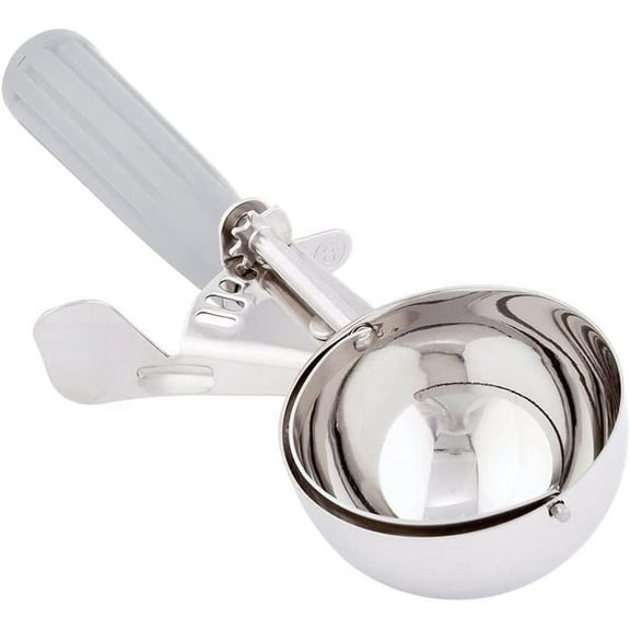 Stainless Steel 4 Oz Portion Ice Cream Disher with Trigger Release, Half Cup Scoop for Baking