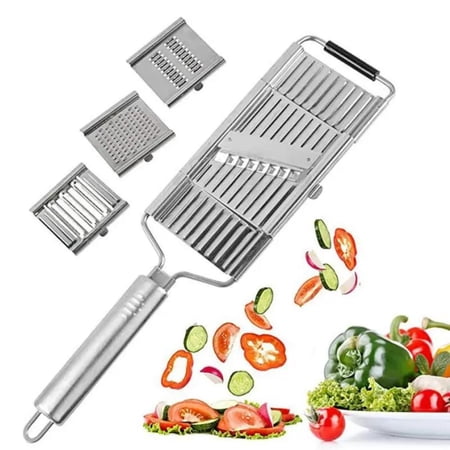 Stainless Steel 4 in 1 Multi-Purpose Vegetable Slicer with 4 Adjustable Blades