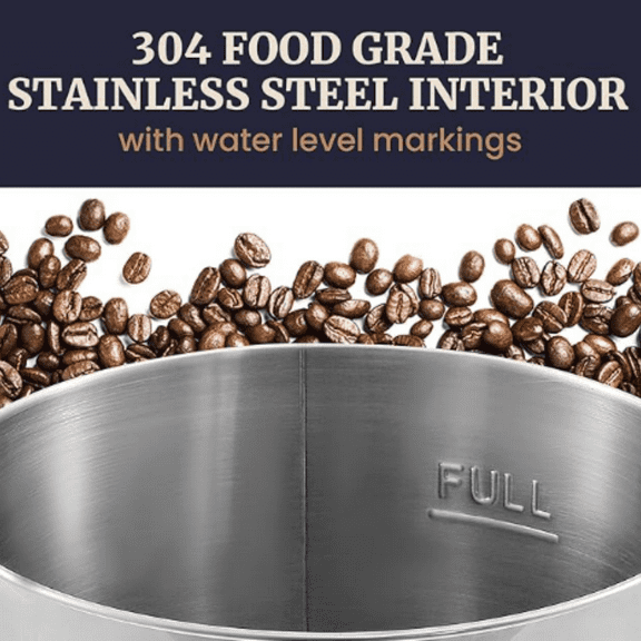 Stainless Steel 40 Cup Coffee Urn Removable Filter For Easy Cleanup, Two Way Dispenser with Cool-Touch Handles Electric Coffee Maker Urn, Stainless Steel