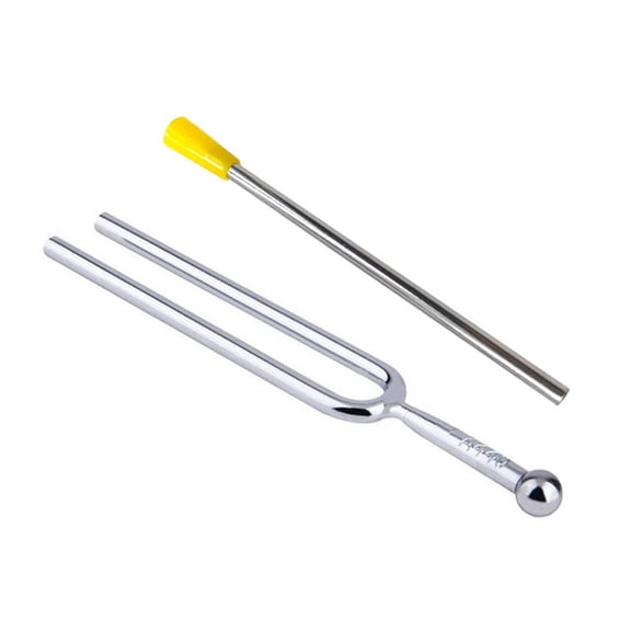 Stainless Steel 440Hz A Tuning Fork with Hammer for Various String Instruments