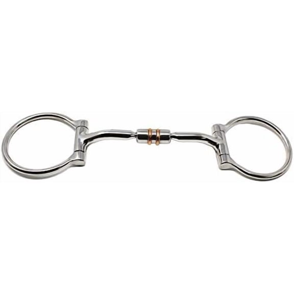 Stainless Steel 5.5" Mouth D-Ring Comfort Snaffle Bit Copper Rollers 35515C$$Sport & Recreation Other