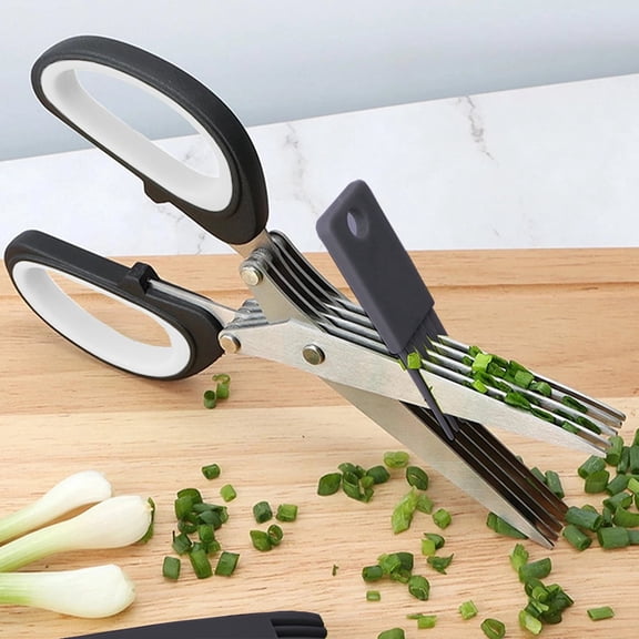 Stainless Steel 5 Blade Kitchen Chopping Scissors Multipurpose Sharp Herb Onion Shears