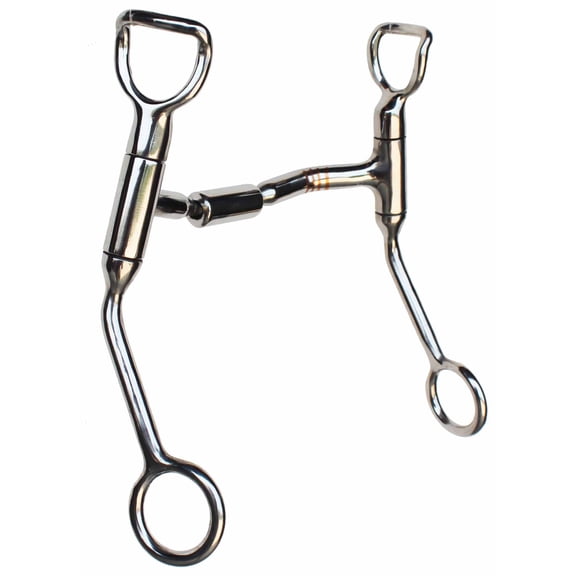 Stainless Steel 5" Comfort Jointed Swivel Mouth Futurity Training Bit 35639B 6" shanks