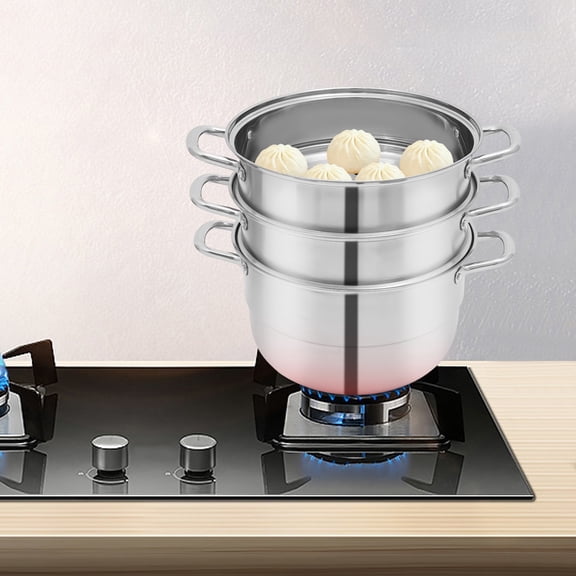 Stainless Steel 5 Tier Pot Steaming Food Steamer Cooking Cooker Cookware Large