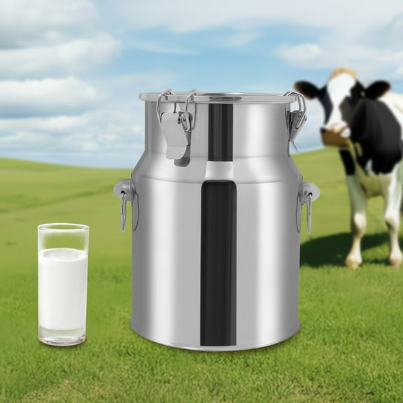 Stainless Steel 5l Milk Pail Sealed Pail Thickened Storage Barrel High Load-Bearing Bucket