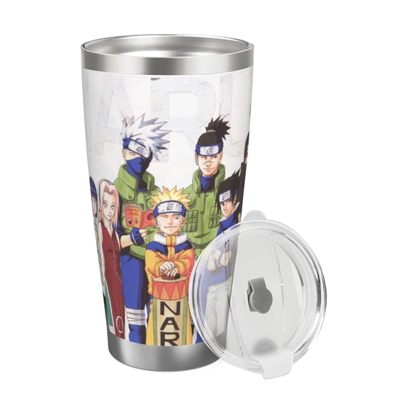 Stainless Steel 6.7in High 20oz Anime Insulated Cup, Naruto Bottle Stainless Sport Outdoor Double Wall Insulated Bottles With Straw​​