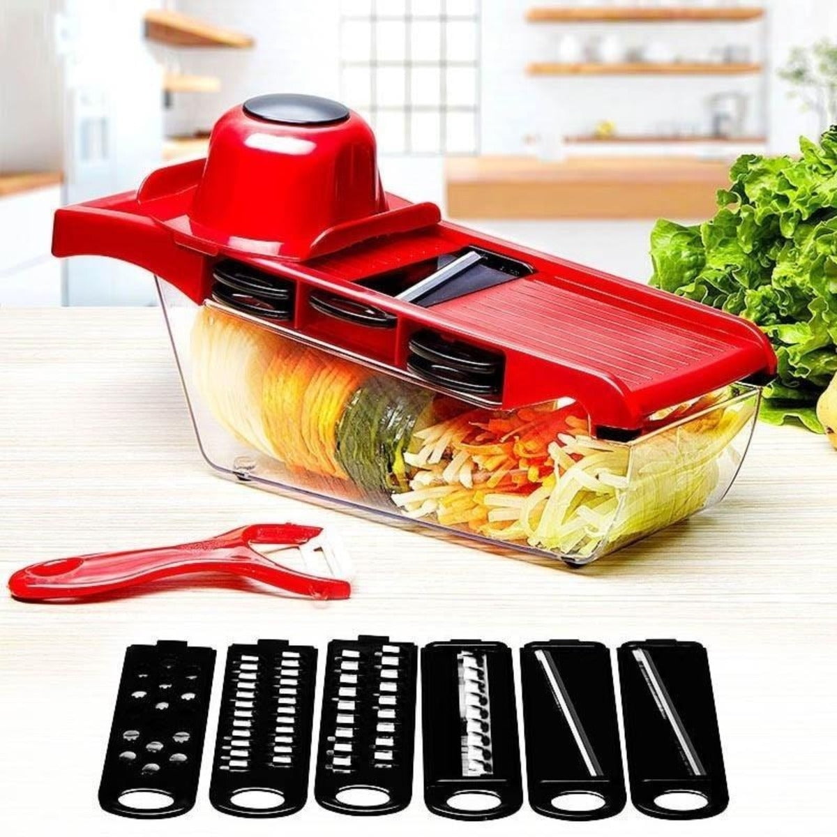 Visland Handheld Vegetable Slicer Cutter,Stainless Steel Vegetable