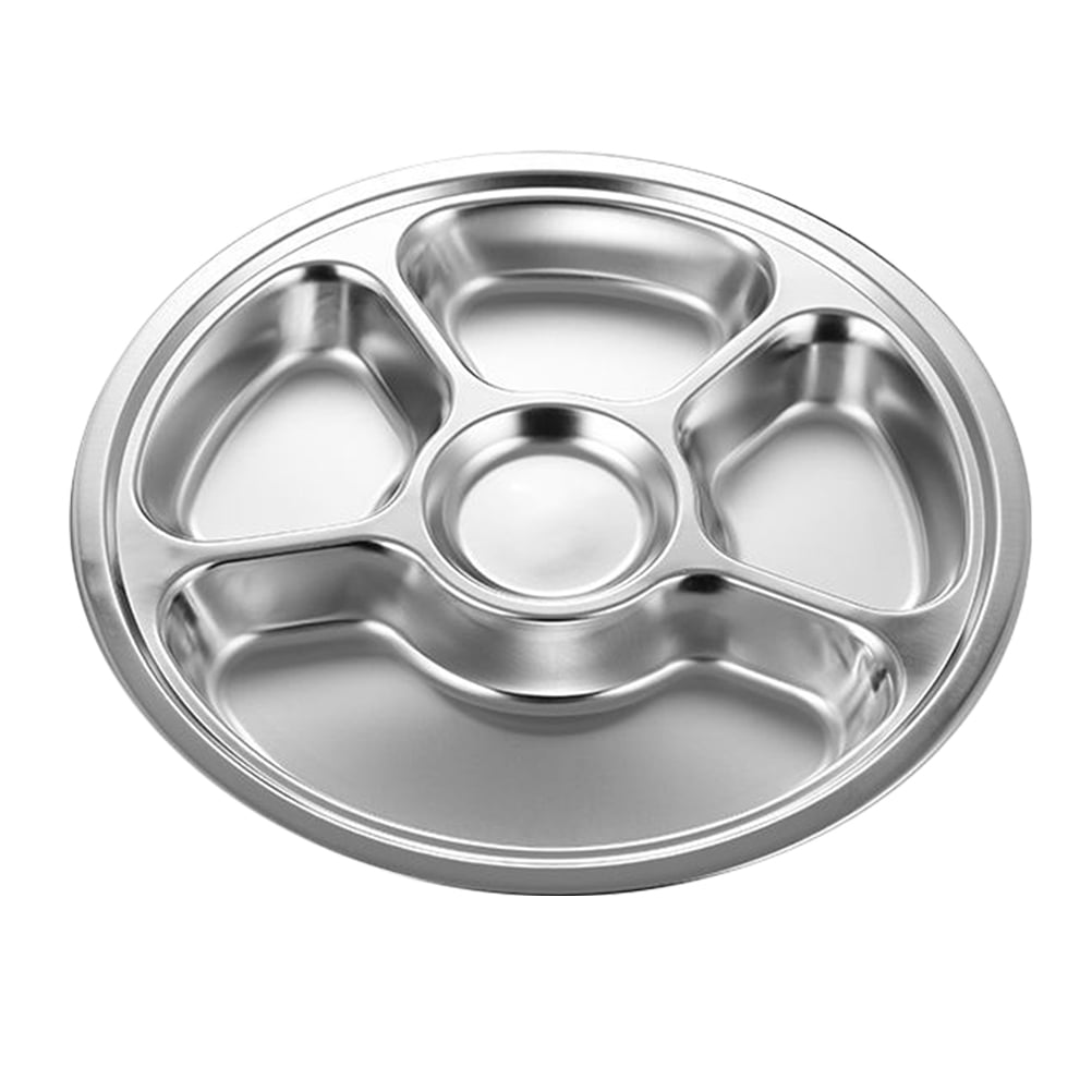 Stainless Steel 6 Section Divided Plate for Indian Thali - Walmart.com