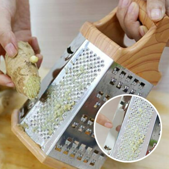 Stainless Steel 6 Sides Grater Slicer with Handle, Multifunctional Cutter Planing for Ginger, Garlic, Cucumbers, Carrots, Cheese, Potato, Ergonomic Design Kitchen Gadgets Accessories, 4.72x7.87"