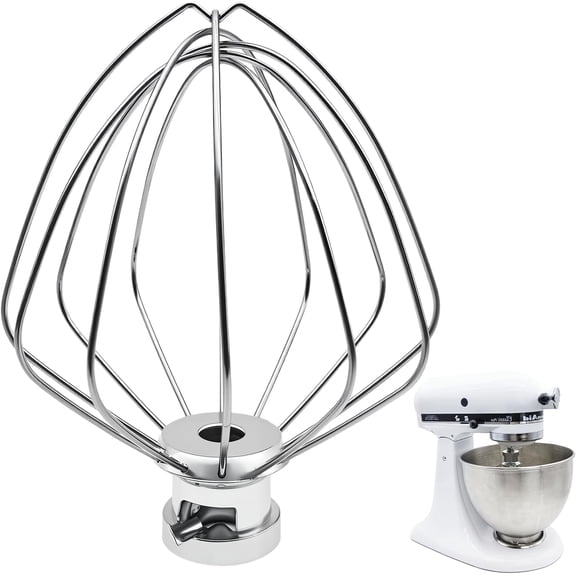6-Wire Whip Attachment Compatible with KitchenAid 4.5&5 Quart Tilt-Head Stand Mixer
