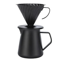 Stainless Steel 600ML Pour Over Dripper Home Filter Coffee Maker Pot Set Silver