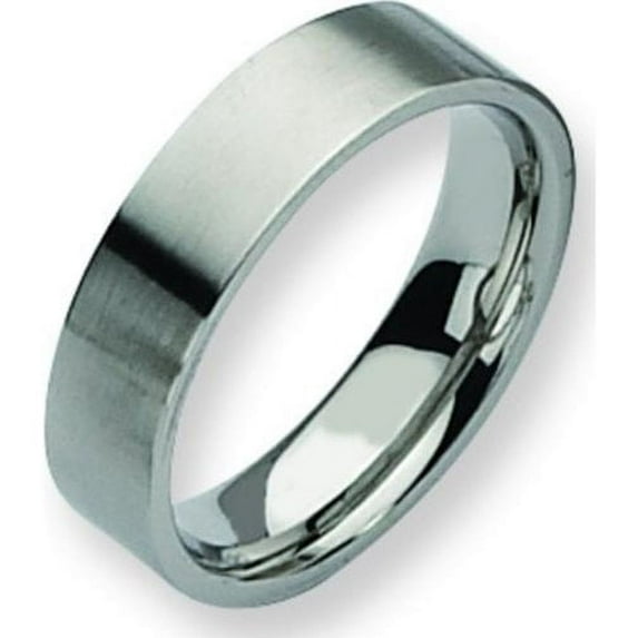 Stainless Steel 6mm Brushed Mens Ring Band Size 12.5